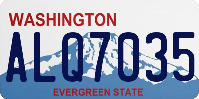WA license plate ALQ7035