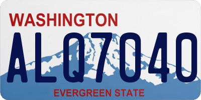 WA license plate ALQ7040