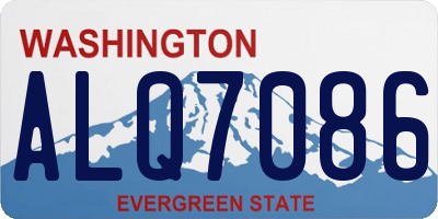 WA license plate ALQ7086