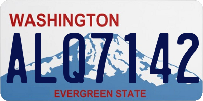 WA license plate ALQ7142