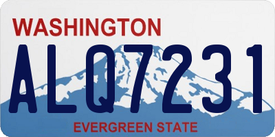 WA license plate ALQ7231