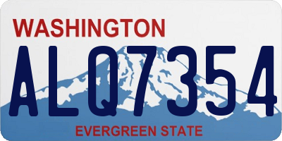 WA license plate ALQ7354