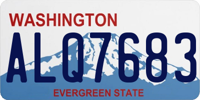 WA license plate ALQ7683