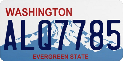 WA license plate ALQ7785