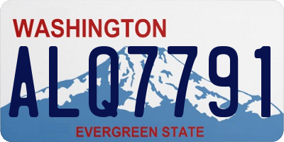 WA license plate ALQ7791