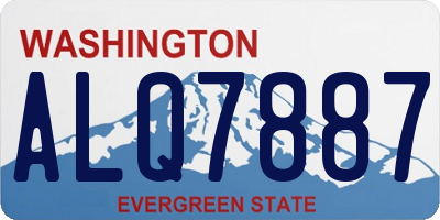 WA license plate ALQ7887