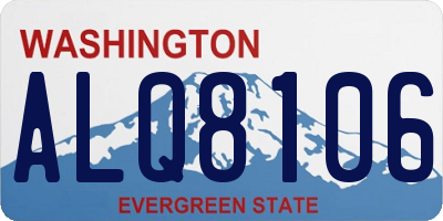 WA license plate ALQ8106
