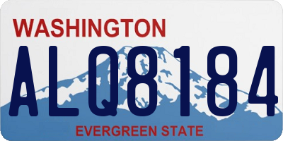 WA license plate ALQ8184