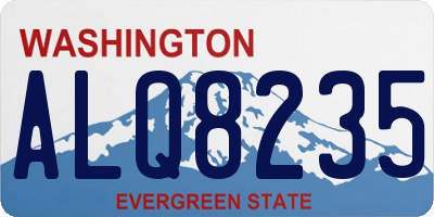 WA license plate ALQ8235