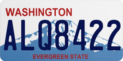 WA license plate ALQ8422