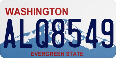 WA license plate ALQ8549