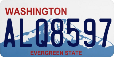 WA license plate ALQ8597