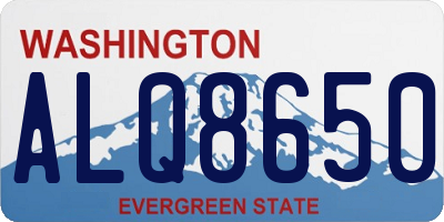 WA license plate ALQ8650