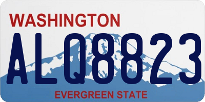 WA license plate ALQ8823