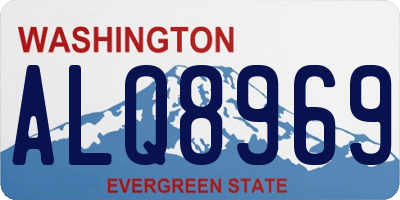 WA license plate ALQ8969