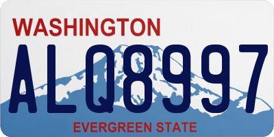 WA license plate ALQ8997