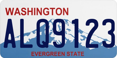 WA license plate ALQ9123