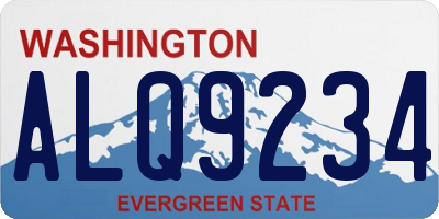 WA license plate ALQ9234