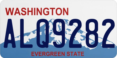 WA license plate ALQ9282