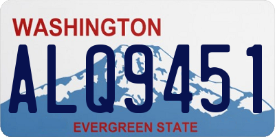 WA license plate ALQ9451