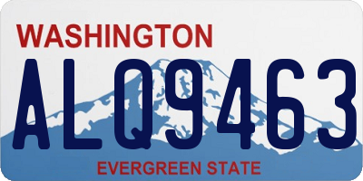WA license plate ALQ9463