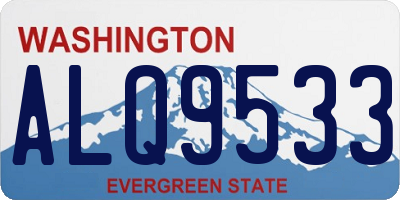 WA license plate ALQ9533