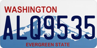 WA license plate ALQ9535