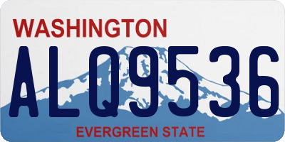 WA license plate ALQ9536