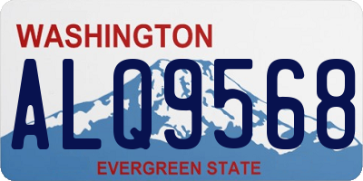 WA license plate ALQ9568