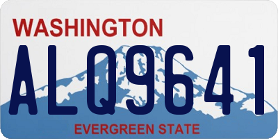 WA license plate ALQ9641