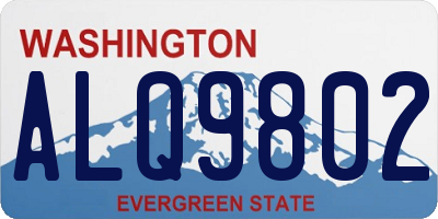 WA license plate ALQ9802