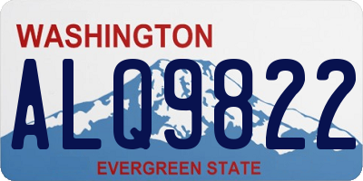 WA license plate ALQ9822