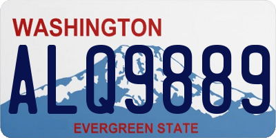 WA license plate ALQ9889