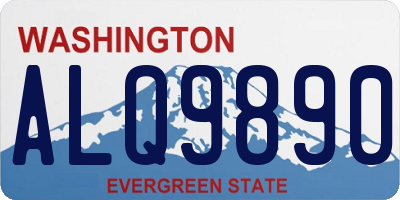 WA license plate ALQ9890