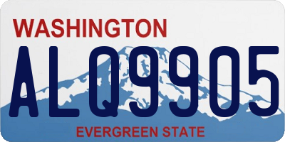WA license plate ALQ9905