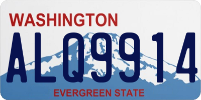 WA license plate ALQ9914