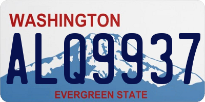 WA license plate ALQ9937