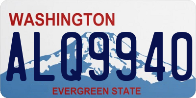 WA license plate ALQ9940