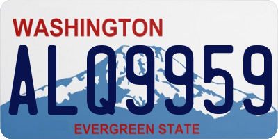 WA license plate ALQ9959