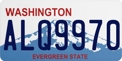 WA license plate ALQ9970