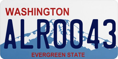 WA license plate ALR0043