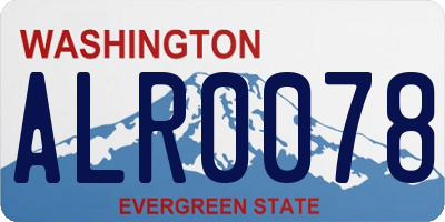 WA license plate ALR0078