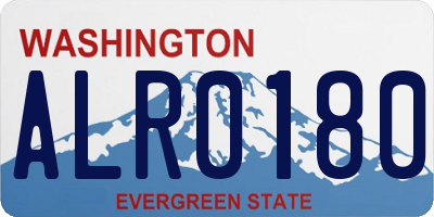 WA license plate ALR0180
