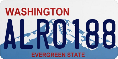 WA license plate ALR0188