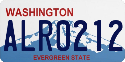 WA license plate ALR0212