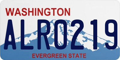 WA license plate ALR0219