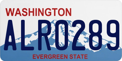 WA license plate ALR0289