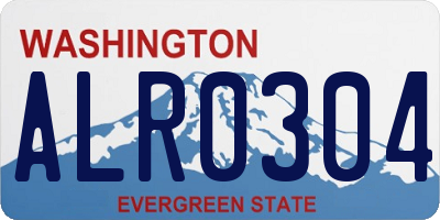 WA license plate ALR0304
