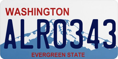 WA license plate ALR0343