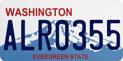 WA license plate ALR0355